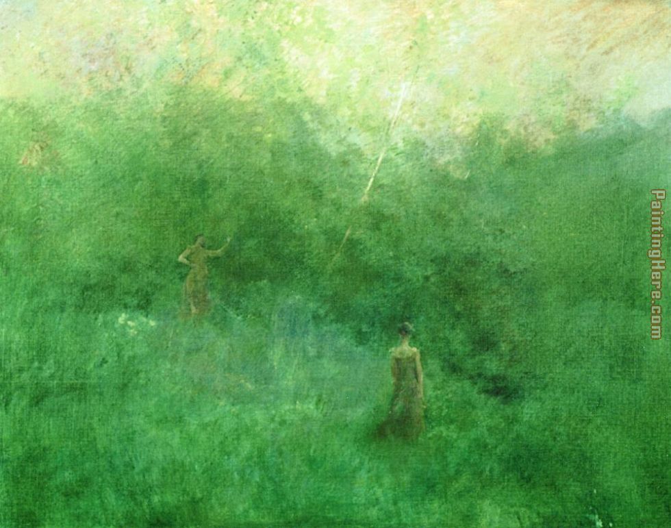 The White Birich painting - Thomas Dewing The White Birich art painting